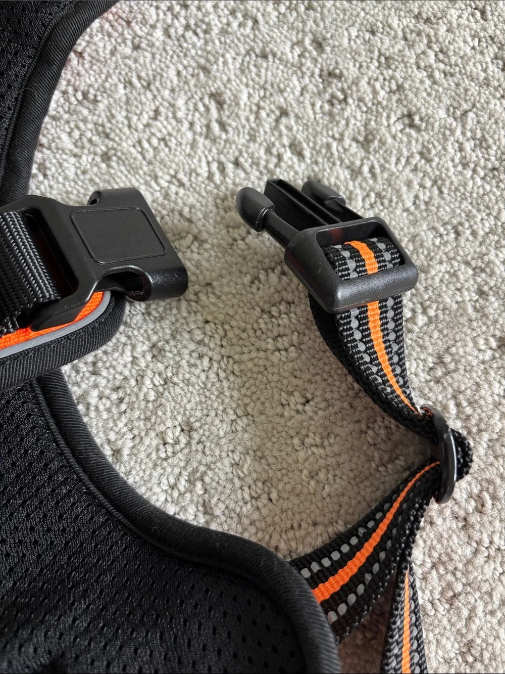 Eagloo Orange & Black Reflective Dog Harness Size Medium